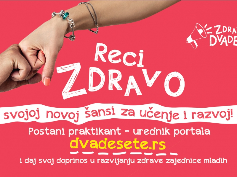 Uzmi „Zdravo dvadesete” megafon u ruke i prijavi se za plaćenu praksu na našoj platformi 